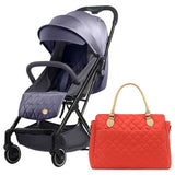 Teknum SLD Travel Lite Stroller With Sunveno Styler Fashion Diaper Bag - Dark Grey