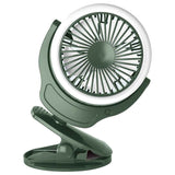 Teknum 2-in-1 Stroller USB Charging Fan With Light - Green