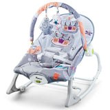 Teknum 3-in-1 Rocker/Baby Seat/Recliner With Soothing Music - Party Grey