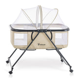 Teknum 3-in-1 Baby Cot/Cradle With Mosquito Net & Wheels – Ivory