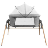 Teknum 3-in-1 Baby Rocker, Bassinet/ Infant Crib With Mosquito Net - Grey