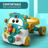 Teknum 3-in-1 Baby Walker Convertible To Kids Cycle Or Scooter Skates - Green