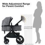 Teknum 3-in-1 Compacto Travel Stroller - Dark Grey