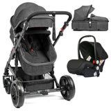 Teknum 3-in-1 Pram Stroller And Infant Car Seat Bundle - Space Grey