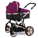 Teknum 3-in-1 Pram Stroller With Sunveno Fashion Diaper Tote Bag - Wine