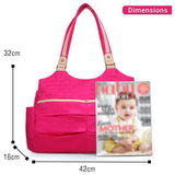 Teknum 3-in-1 Pram Stroller With Sunveno Fashion Diaper Tote Bag - Wine