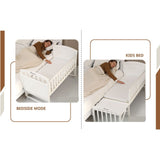 Teknum 7-in-1 Convertible Bedside Crib & Kids Bed With Mattress