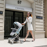 Teknum A1 Green Stroller With Sunveno Grey Diaper Bag