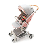 Teknum A1 Pink Stroller With Sunveno Grey Diaper Bag