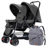 Teknum Double Stroller Combo - Dark Grey