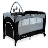 Teknum Explorer Playard And Cot - Grey
