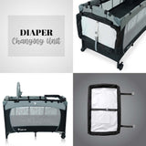 Teknum Explorer Playard And Cot - Grey