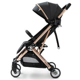 Teknum Explorer Travel Stroller With Diaper Bag & Stroller Hooks - Black