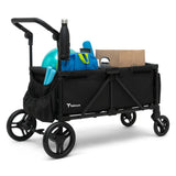Teknum Fellow Wagon Stroller For 2 Kids With Snack Tray - Black