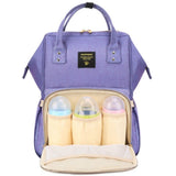 Teknum Reversible Look At Me Stroller Khaki With Sunveno Diaper Bags - Light Blue