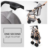 Teknum Reversible Trip Stroller With Ace Diaper Bag - Grey