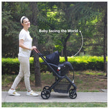 Teknum Stroll-1 Travel System With Reversible Stroller And Compacto Baby Car Seat - Black