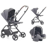 Teknum Stroll-1 Travel System With Reversible Stroller And Compacto Baby Car Seat - Grey