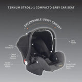 Teknum Stroll-1 Travel System With Reversible Stroller And Baby Car Seat - Olive Green