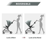 Teknum Stroll-1 Travel System With Reversible Stroller And Baby Car Seat - Olive Green