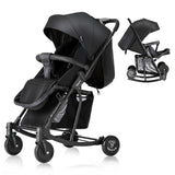 Teknum Stroller With Rocker With Blue Fashion Diaper Tote Bag - Black