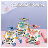 Teknum 3-in-1 Baby Walker Convertible To Learning Table Or Game Panel - Grey