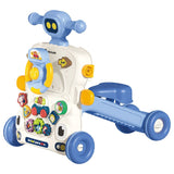 Teknum 5-in-1 Baby Walker Convertible to Learning Table, Game Panel,  Scooter, Or Roller Coaster - Blue