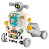 Teknum 5-in-1 Baby Walker Convertible to Learning Table, Game Panel,  Scooter, Or Roller Coaster - Grey