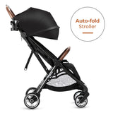 Teknum Travel Explorer 2 Auto Fold Stroller With Grey Dad'S Diaper Hand Bag - Black