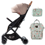 Teknum Travel Lite Stroller Khaki And Sunveno Green Dream Diaper Bag Set