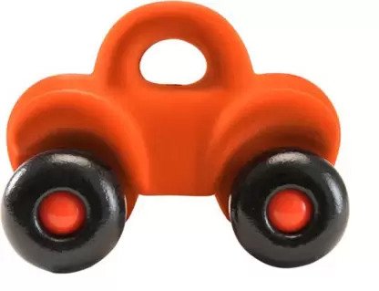 Rubbabu The Little Wholedout Car - Orange