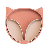 Tidy Tot Silicone Suction Plate with 2 Pots - Foxes