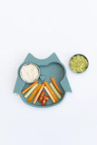 Tidy Tot Silicone Suction Plate with 2 Pots - Owls