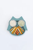 Tidy Tot Silicone Suction Plate with 2 Pots - Owls
