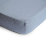 Mushie Crib Sheet Small Tradewinds - Laadlee