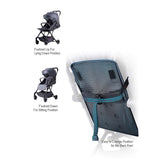 Teknum SLD Travel Lite Stroller Dark Grey With Sunveno Baby Stroller Organizer/Bag - Yellow Wave