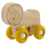 Trixie Wooden Animal Cars With Silicone Wheels - Mr. Lion