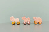 Trixie Wooden Animal Cars With Silicone Wheels - Mr. Lion