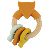 Trixie Wooden Silicone Activity Ring - Mr. Fox