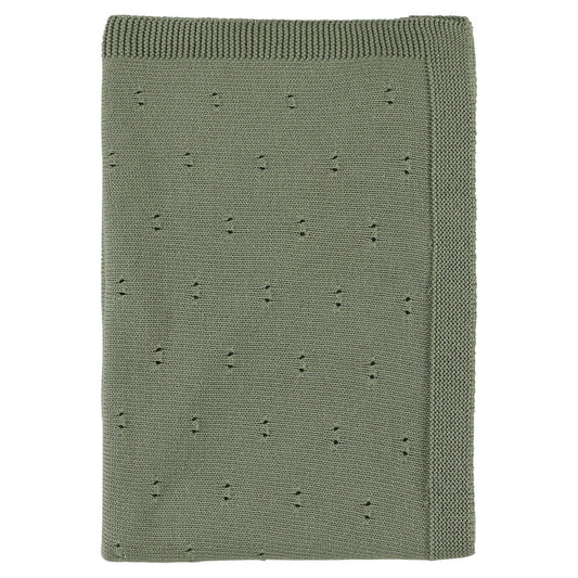 Trixie Knitted Blanket - Olive