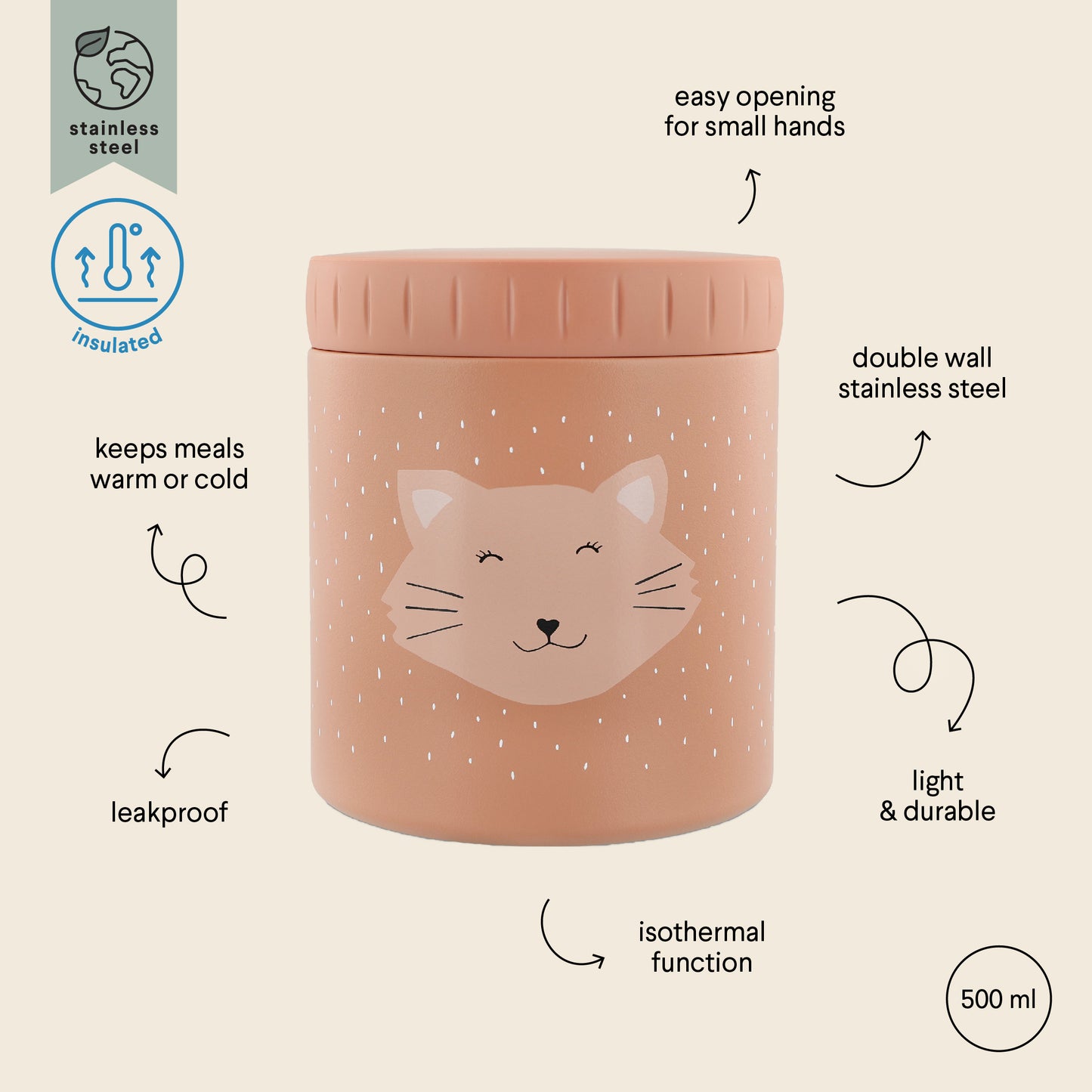 Trixie Insulated Food Jar 500ml - Mrs. Cat