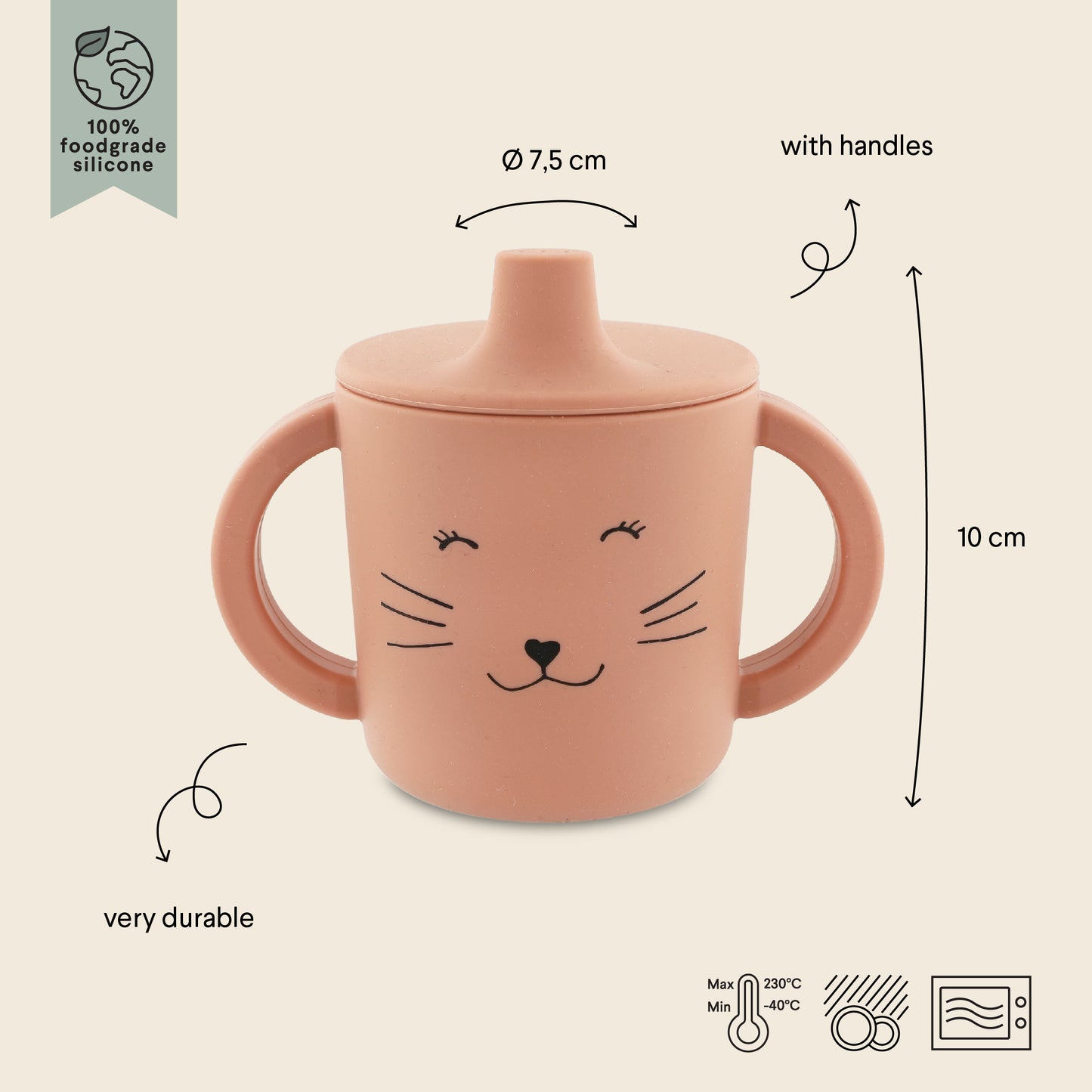 Trixie Silicone Sippy Cup - Mrs. Cat