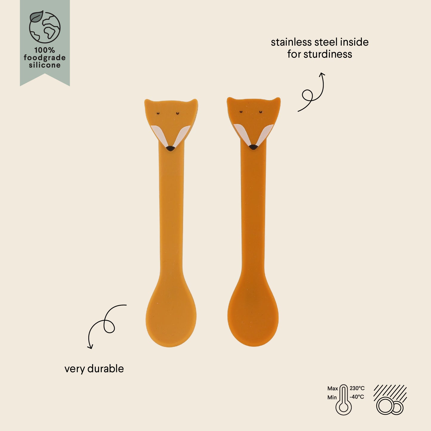 Trixie Silicone Spoon 2 pack - Mr. Fox