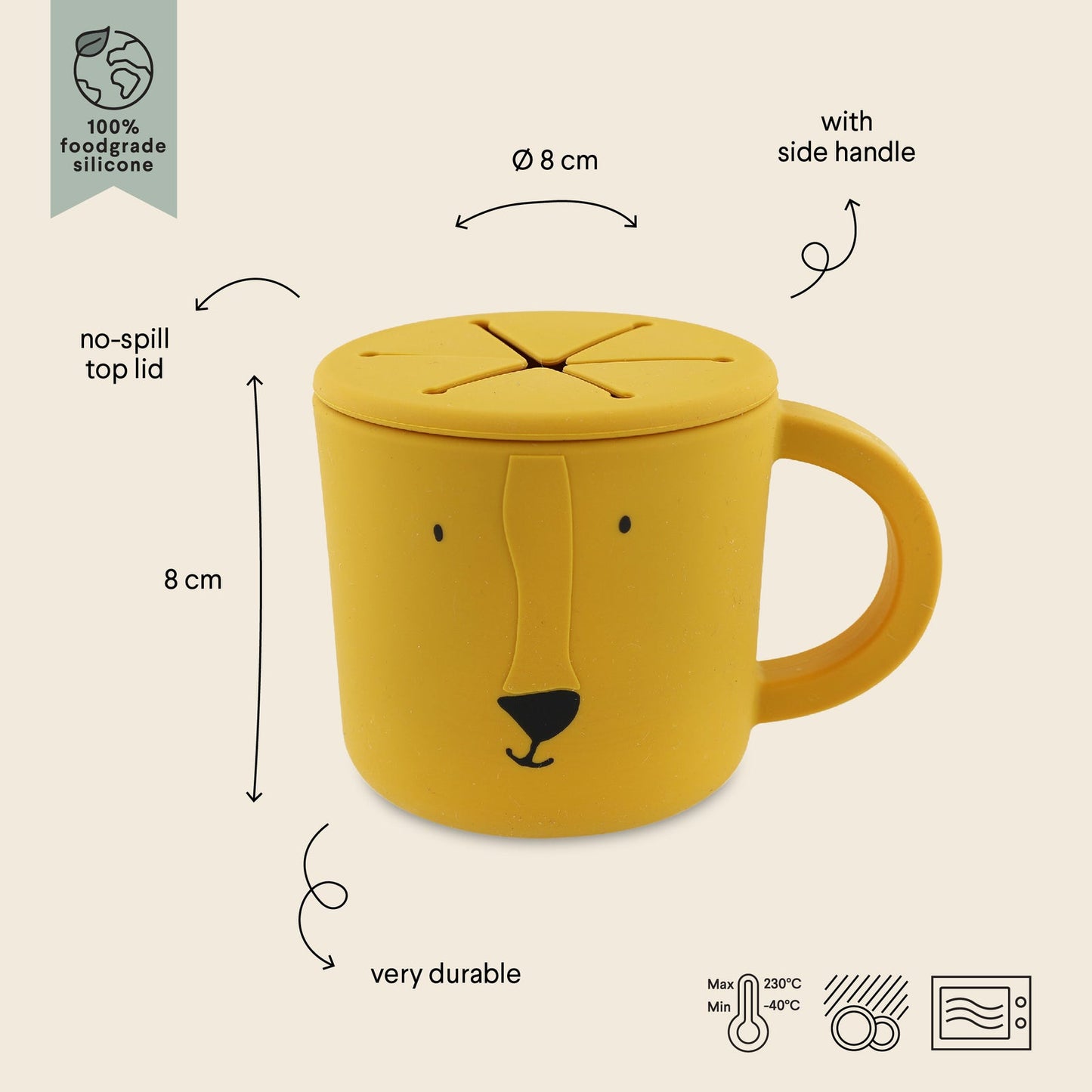 Trixie Silicone Snack Cup - Mr. Lion