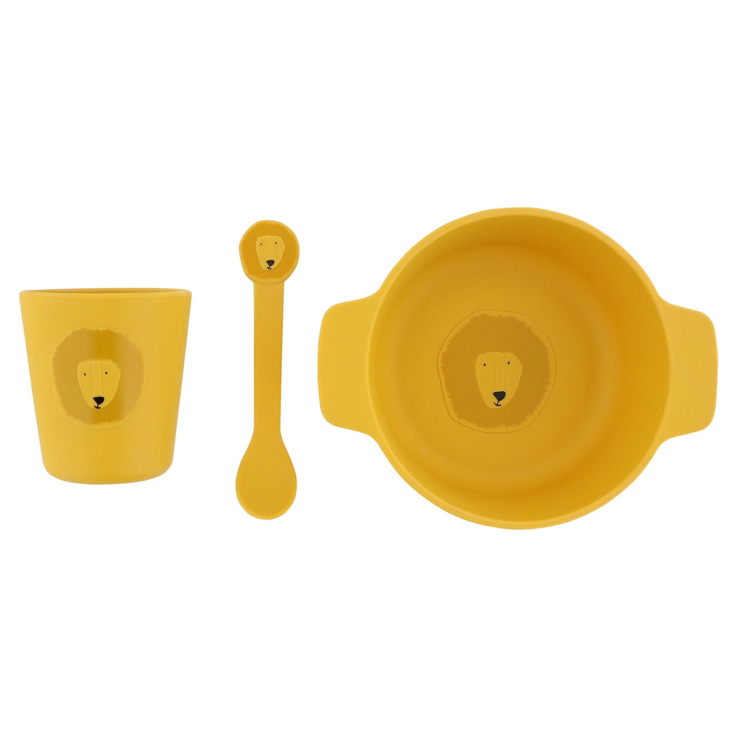 Trixie Silicone First Meal Set (Bowl, Spoon & Cup) - Mr. Lion