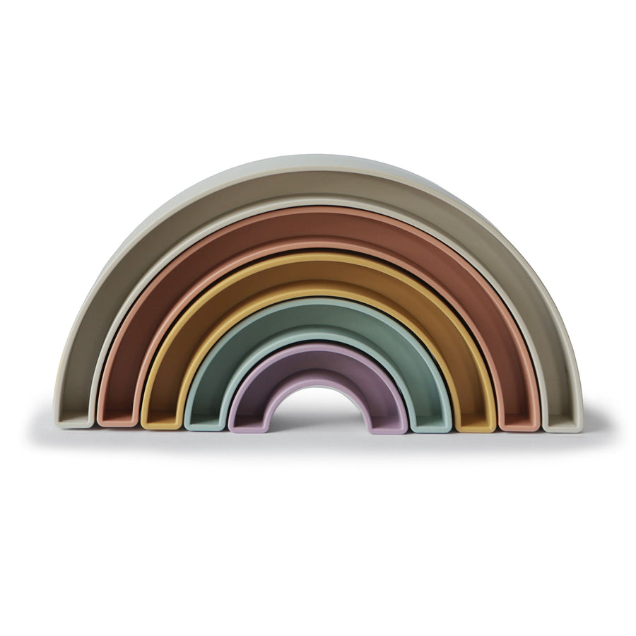 Mushie Stacking Rainbow Tropical - Laadlee