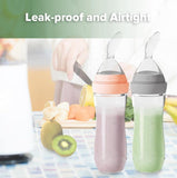 Haakaa Silicone Baby Food Dispensing Spoon - Peach