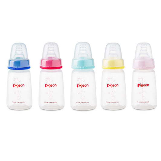 Pigeon Plastic Feeding Bottle 120ml  - Assorted