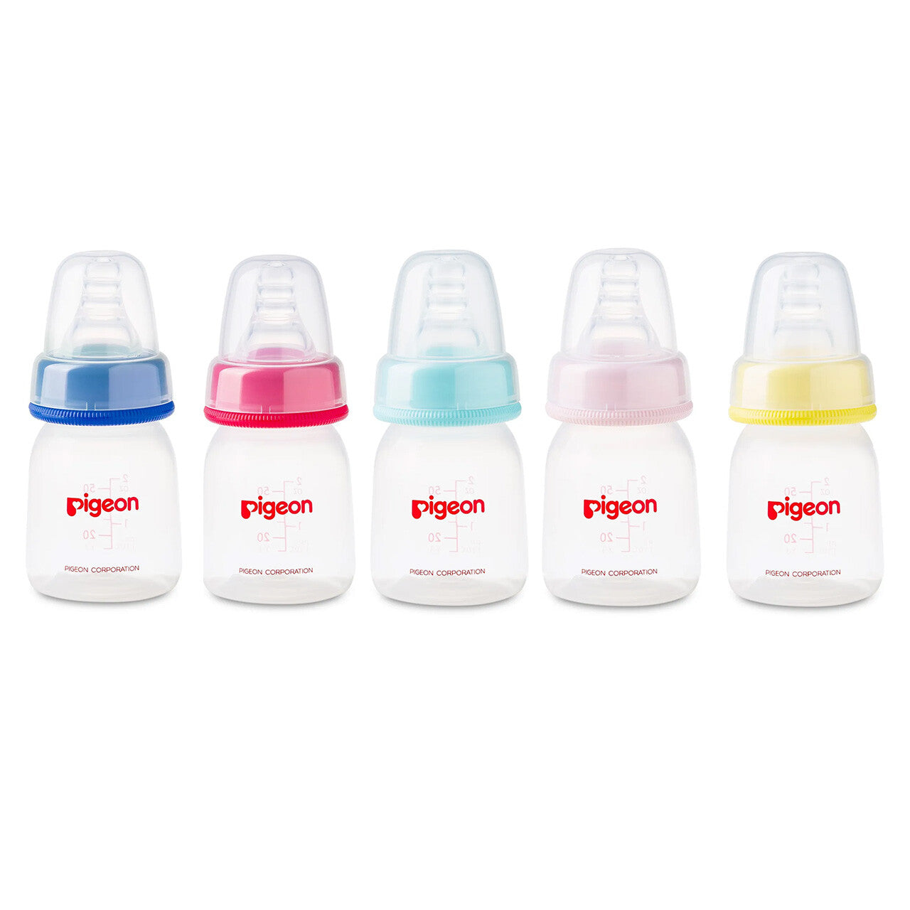 Pigeon Plastic Feeding Bottle with Transparent Cap 50ml - Assorted