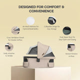 UPPAbaby Bassinet V3 Liam Oat Melange Carbon Frame